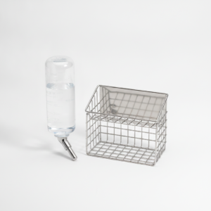 Set Biberon 500ml + Râtelier Inox — Fixation Cage